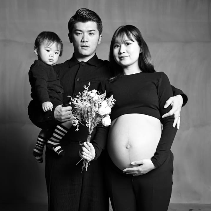 夫婦マタニティポーズ