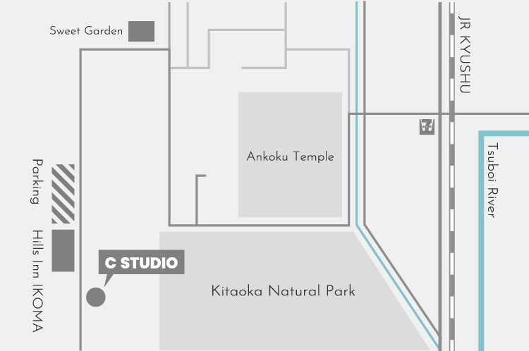 cスタジオの周辺地図