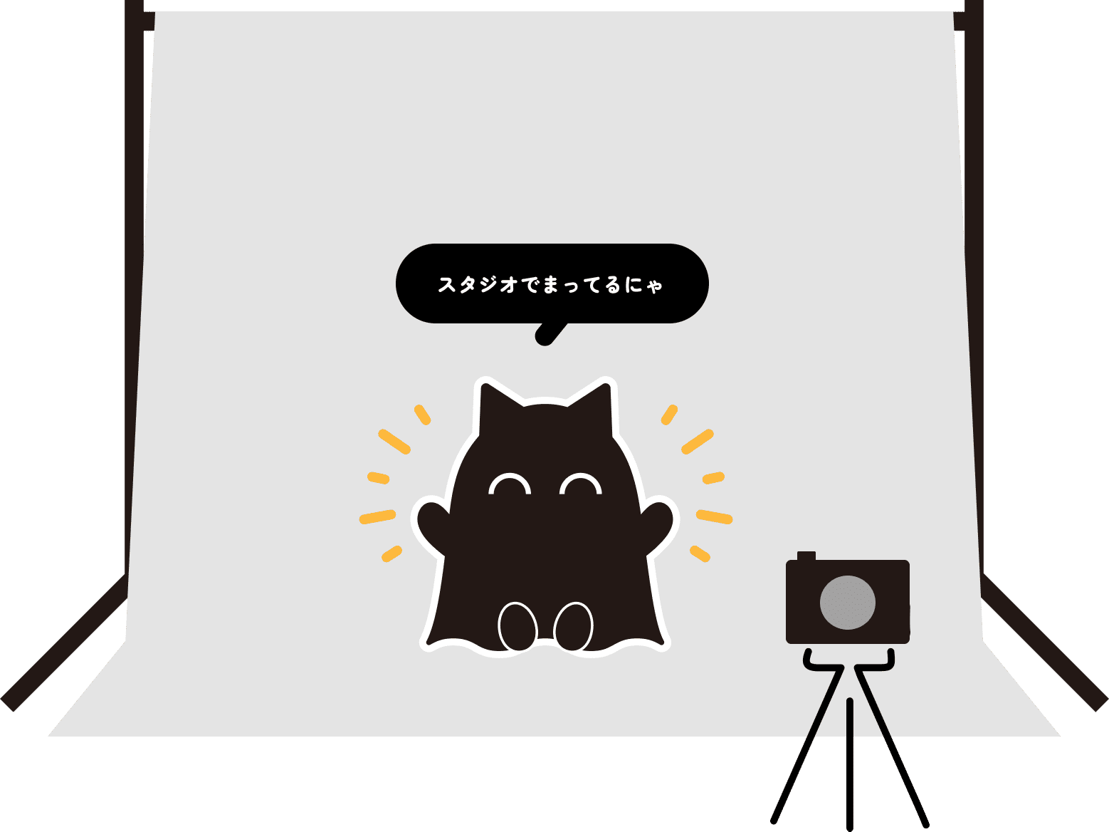 スタジオでまってるにゃ