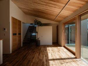 【熊本市中央区渡鹿】白川近くの自然豊かな新築木造戸建てを撮影