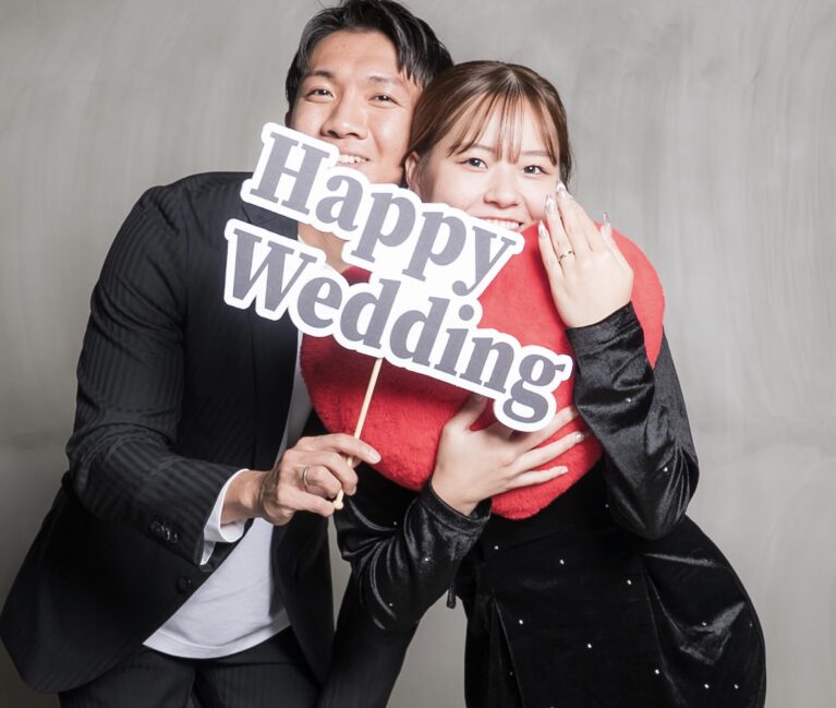 フォトプロップスを使ったカップルフォト